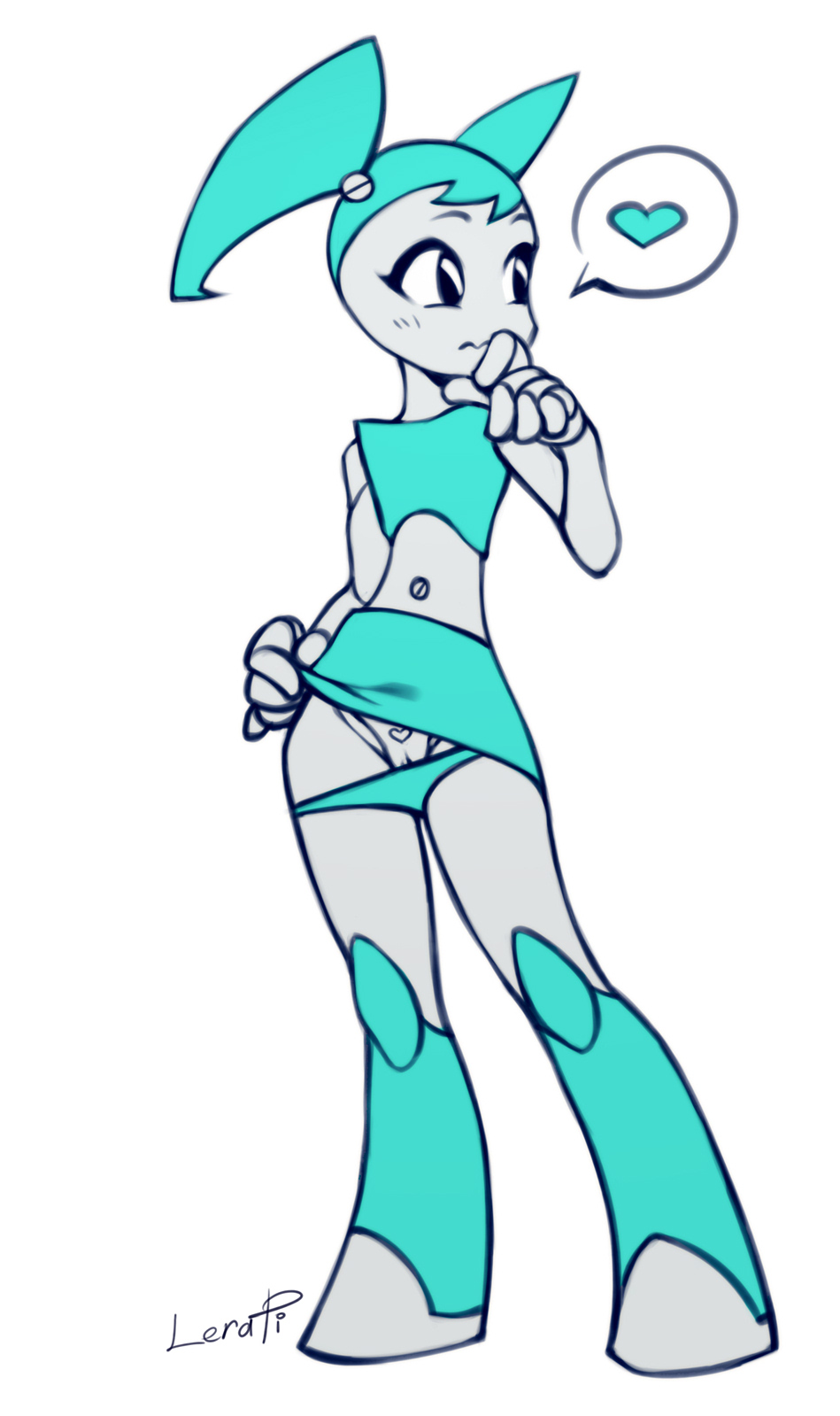 1girls, female, jenny wakeman, lerapi, my life as a teenage robot, nickelodeon, solo, teasing, xj-9