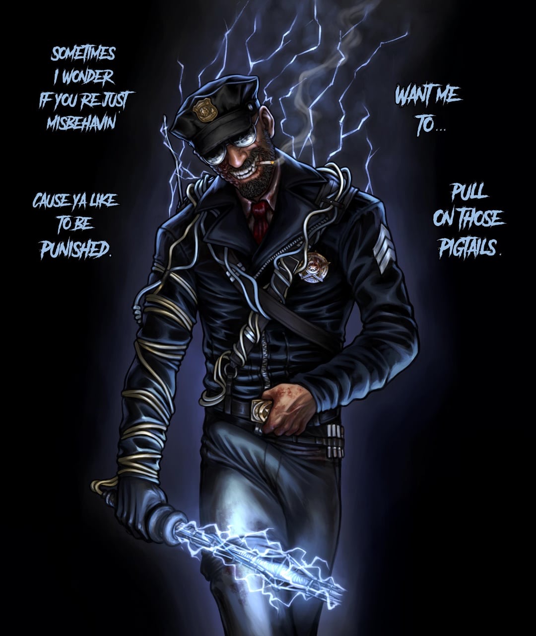 1boy, alternate version at source, alternate version available, artist request, big penis, bulge, bulge through clothing, bulge under clothes, clothed, erection under clothes, erection under clothing, gay, huge cock, large penis, leland coyle, male, outlast, outlast trials, penis, pinup