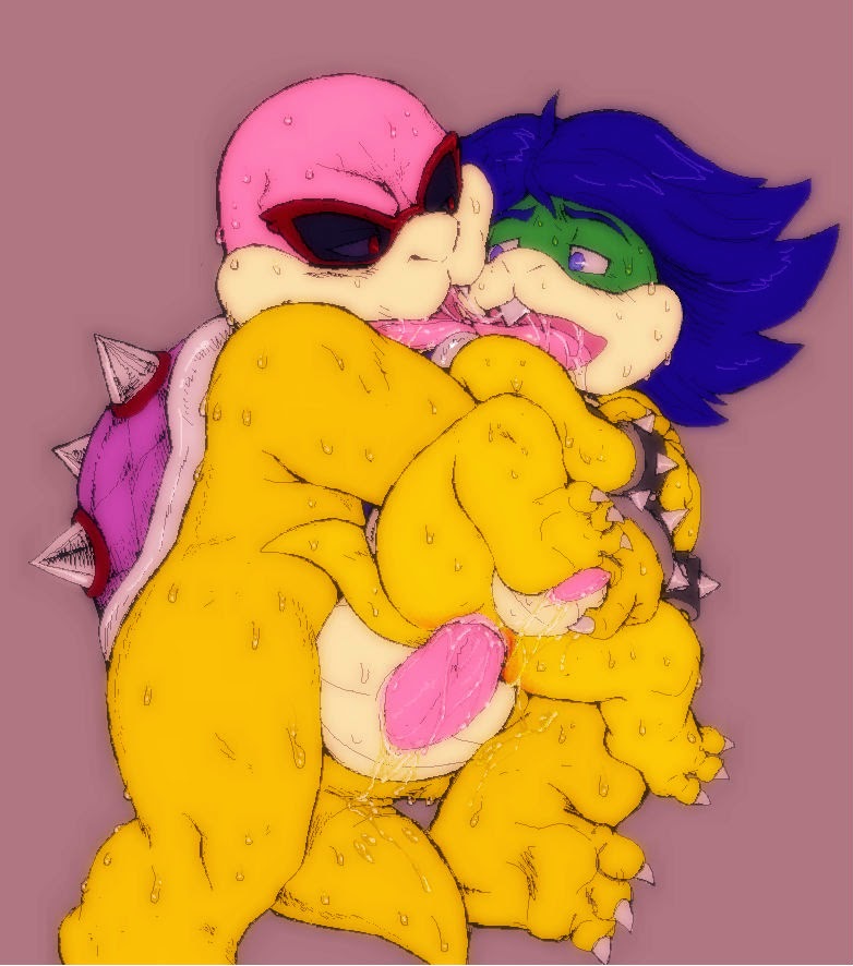 2boys anal anus brother feet gay incest kissing koopa koopaling koopalings ludwig_von_koopa male male_only mario_(series) multiple_boys nintendo penis roy_koopa scalie simple_background sweat tongue video_games yaoi zetsho