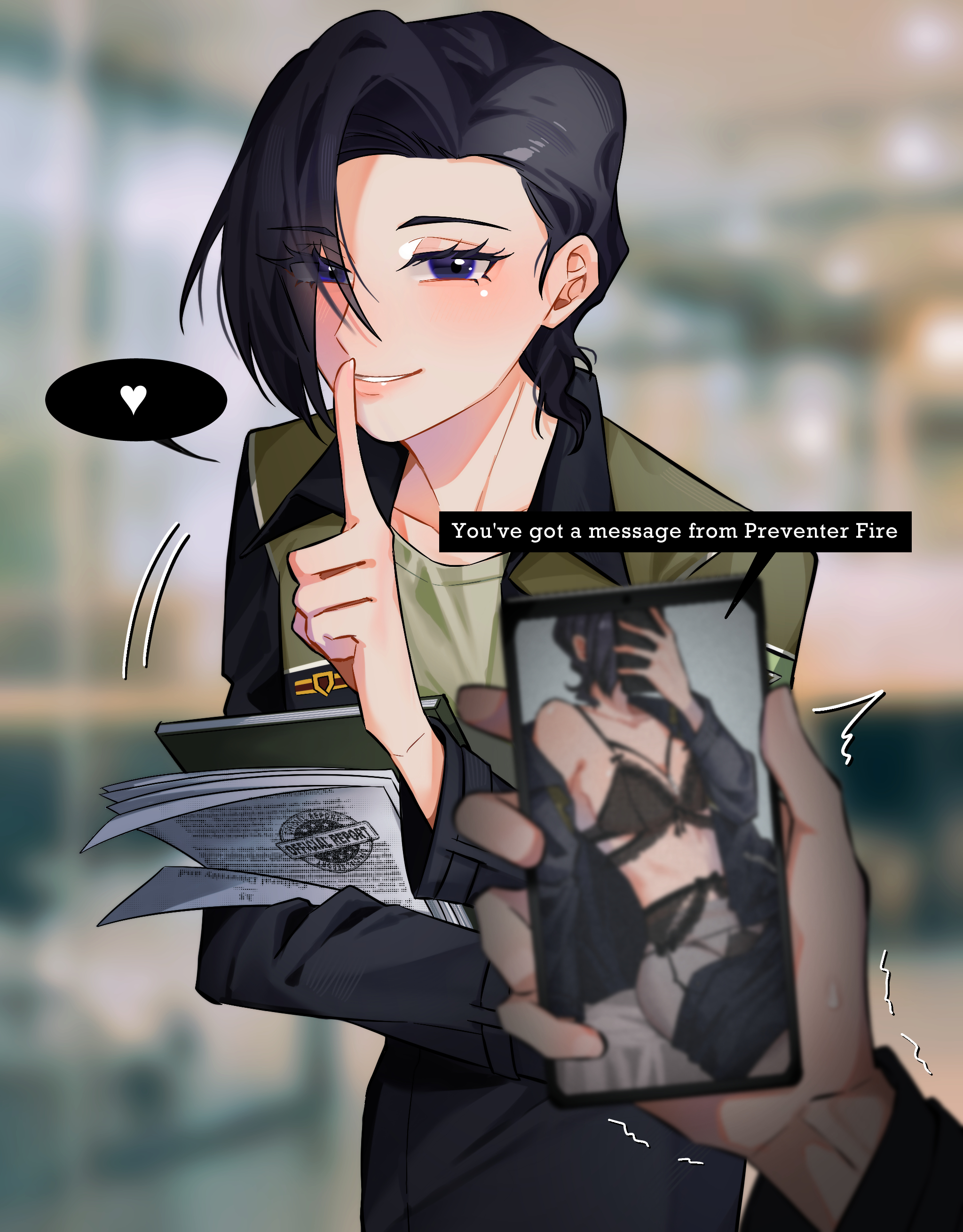 before and after, blush, bra, clothed, clothes, clothing, comparison, eclipseb041117, female, gundam, gundam wing, hand on lips, hushing, lingerie, lingerie bra, lingerie panties, lucrezia noin, male, male pov, nude selfie, phone, phone screen, photo, photo (object), photo comparison, pov male, seductive, seductive look, seductive smile, smile, smiling, smiling at viewer, suggestive, suggestive gesture, suggestive look, suggestive pose, teasing, teasing viewer, unbuttoned, unbuttoned shirt, undressed