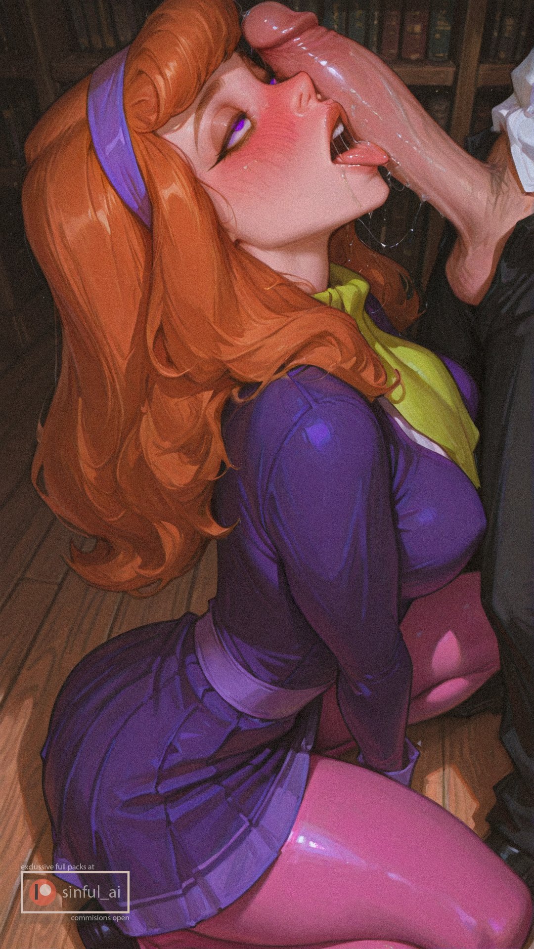 #, ai generated, daphne blake, daphne blake (mystery incorporated), scooby-doo, sinful ai