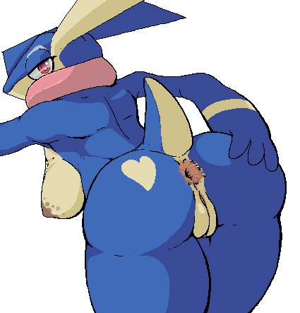 alpha_channel anus areola breasts dante-feline female greninja nintendo nipples oekaki pokemon pokemon_(species) pussy simple_background transparent_background video_games