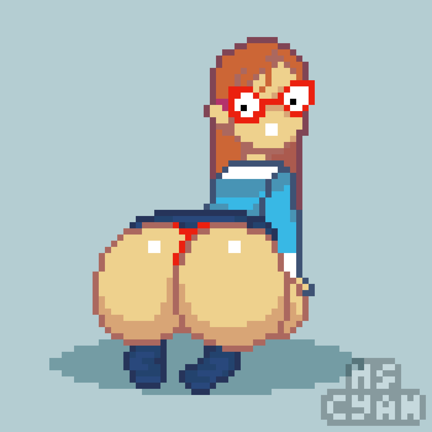 animated, big ass, bottomless, bottomless skirt, bubble butt, female, gif, kindergarten (game), kindergarten 3, ms. lovelett, pixel animation, pixel art, tagme, thehoraco, twerking