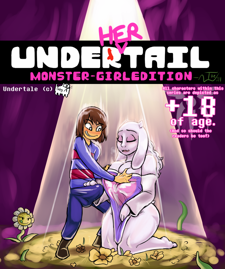 1boy 1girls annoying_dog_(undertale) big_bulge boss_monster breast_grab breasts bulge cover cover_page duo female flowey_the_flower frisk frisky_(under(her)tail) grope hand_on_breast handjob human male mammal monster peddles straight thewill toriel tutori_(under(her)tail) under(her)tail undertale undertale_fanfiction