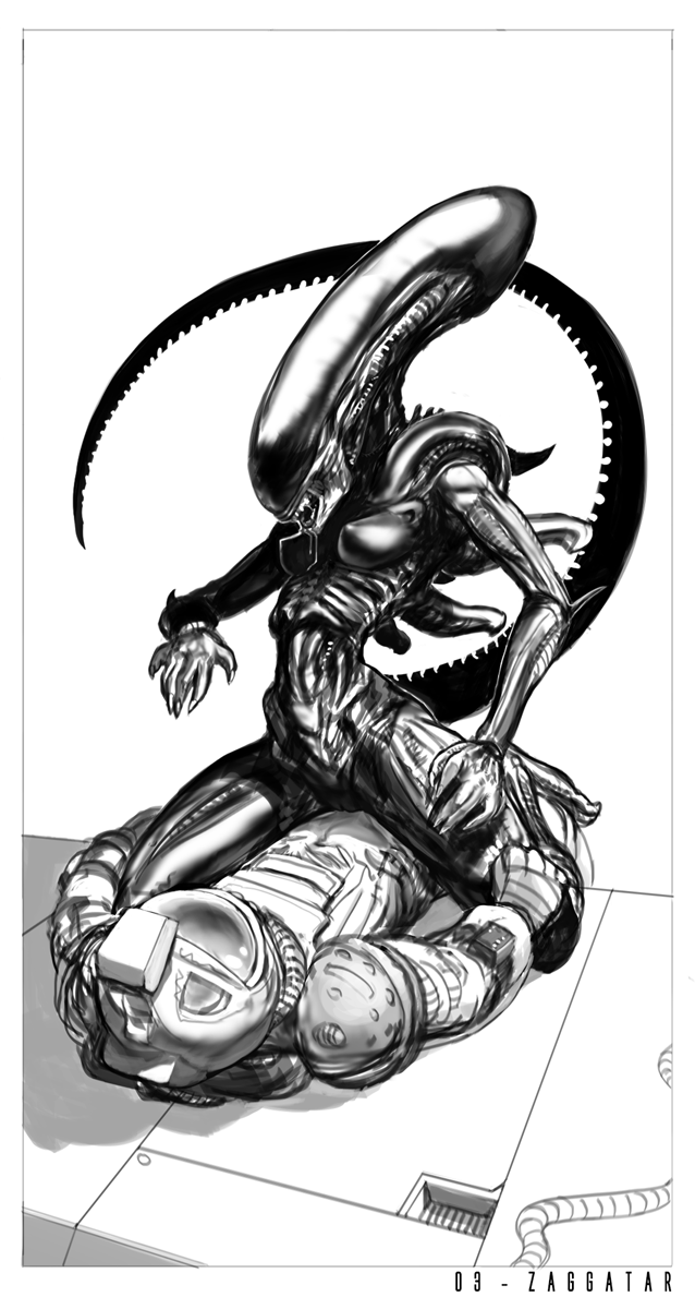 1boy 1boy1girl 1girls alien alien/human alien_(franchise) alien_girl anthro_penetrated artist_name athletic_female biomechanical breasts female female_xenomorph headgear helmet human human_penetrating humanoid interspecies light-skinned_male male male/female male_human/female_alien male_human/female_humanoid mammal science_fiction sex spacesuit straight wide_hips xenomorph zaggatar