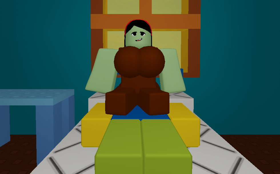 1boy 1girls 3d big_ass big_breasts clothed clothing facesitting roblox robloxian self_upload tagme vagabondxd zombie zombie_girl