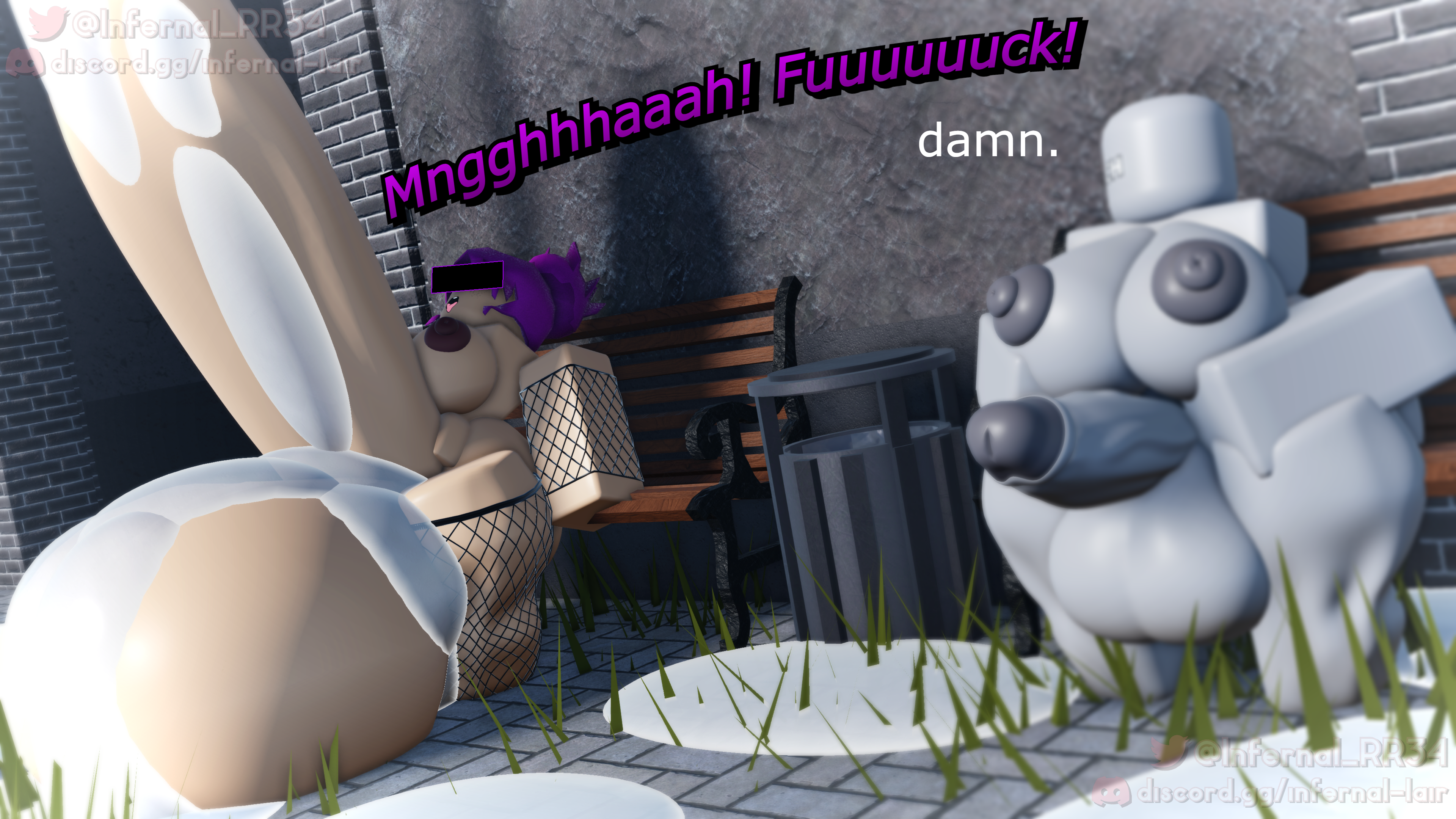2futas, 3d, ass, balls, breasts, cum everywhere, cumshot, fishnets, futa only, futanari, huge ass, huge breasts, hyper balls, hyper penis, infernal rr34, intersex, moaning, nude, nude futa, original character, penis, public, public nudity, roblox, robloxian, self upload, tagme, thick thighs, wide hips