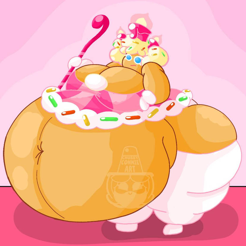 birthday_cake_cookie chubbyconnieart cookie_run cookie_run_kingdom cookie_run_ovenbreak female obese