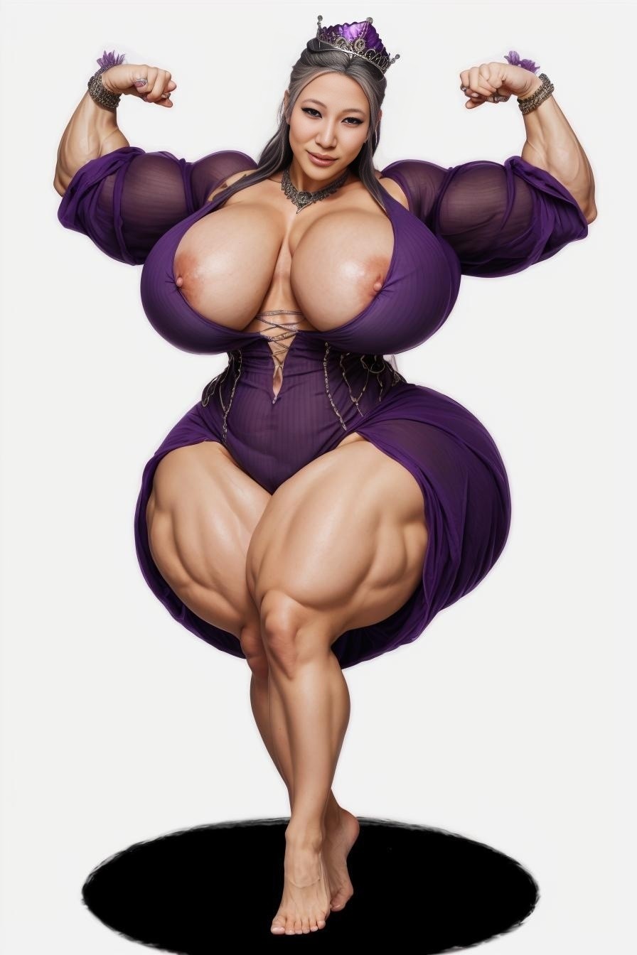 abs ai_generated biceps big_breasts bigger_female huge_breasts hyper_breasts hyper_muscles mortal_kombat muscle_mommy muscles muscular_female overflowing_breasts photorealistic promptchan sindel thick_thighs