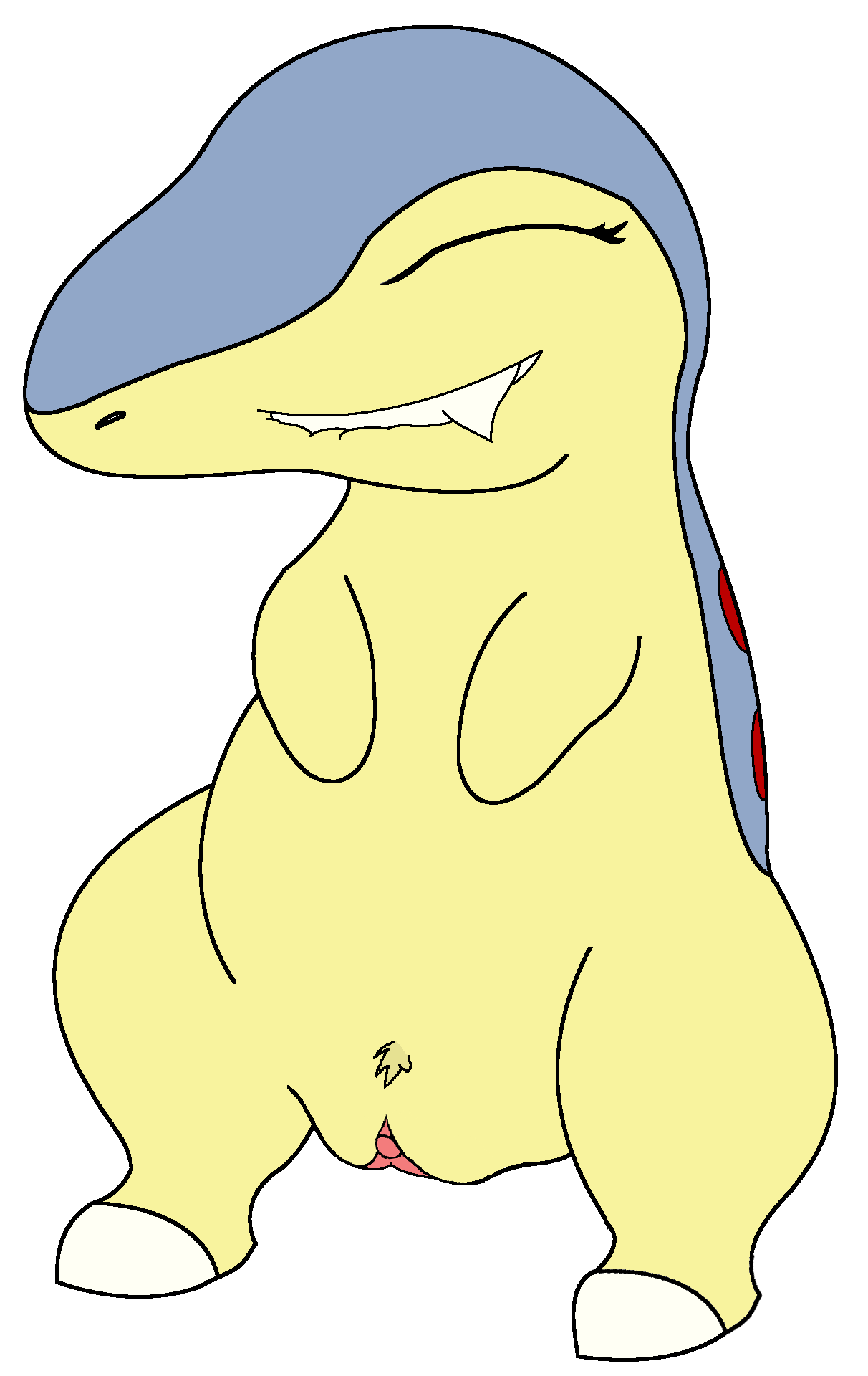 alpha_channel biting_lip cute cyndaquil female feral firebadger fur furry furry_only hi_res laugh mammal nintendo pokémon_(species) pokemon pubes pussy simple_background smile solo transparent_background video_games