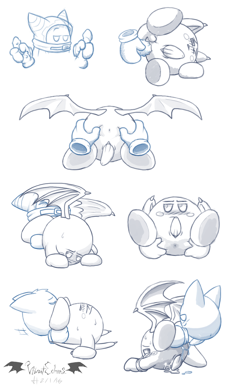 anal anal_sex animal_genitalia anus blue_skin blush clenched_teeth closed_eyes clothing cum cum_in_ass cum_inside dildo disembodied_hand duo erection gloves hood kirby_(series) magolor male membranous_wings meta_knight nintendo penetration penis pull_out sex sex_toy sketch spread_anus spreading sweat teeth vibrantechoes video_games wings yaoi