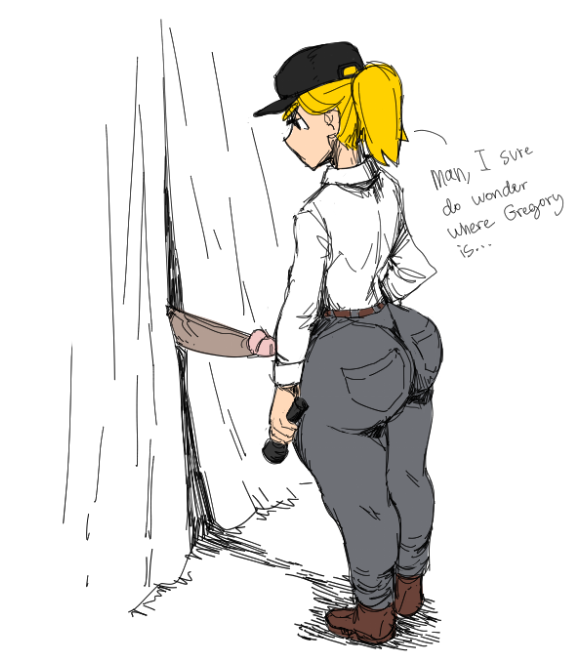 1girls 2024 2d 2d_(artwork) ass big_ass big_butt blonde_hair dustedburger female five_nights_at_freddy's five_nights_at_freddy's:_security_breach fnaf gregory_(fnaf) hat imminent_rape imminent_sex long_hair nice_ass pony_tail ponytail tagme text tight tight_clothes tight_clothing tight_pants unamused vanessa_(fnaf) white_skin yellow_hair