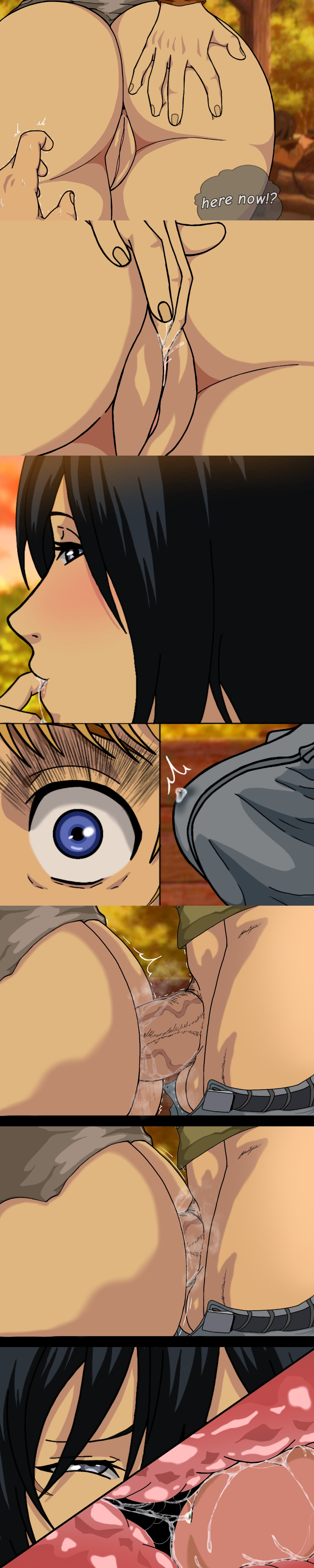 armin arlert, ass, attack on titan, best friends, big ass, big penis, dick, female, fingering, fingers, juice, male, mikasa ackerman, penis, pussy, shingeki no kyojin, veiny penis, wet, wet pussy