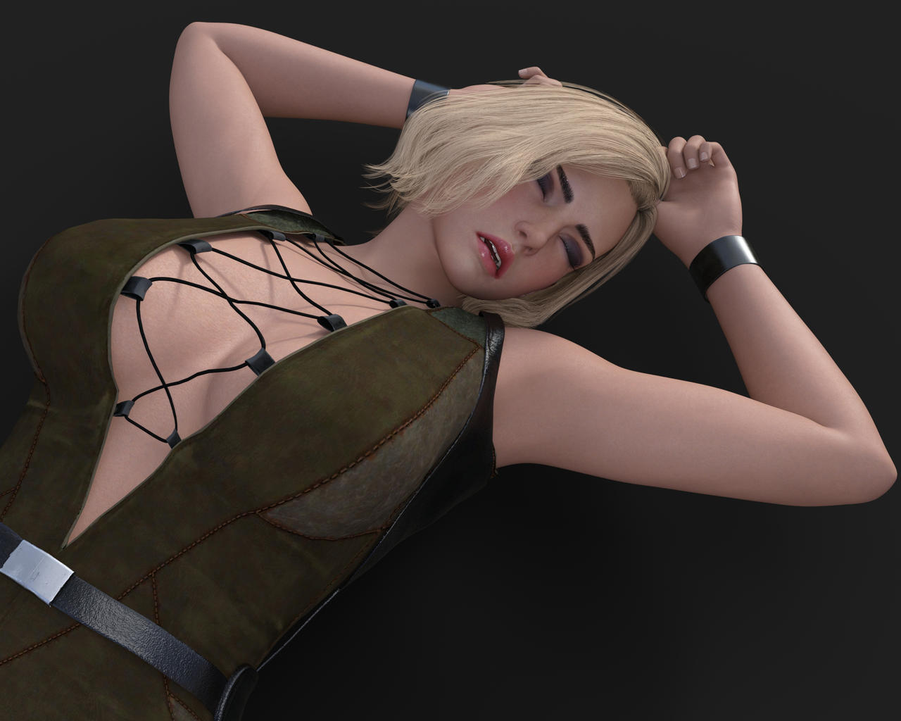 1girls 3d armpits big_breasts blonde_hair cleavage falaba female female_only light-skinned_female namco nina_williams silf sleeping solo tekken tekken_1 tekken_2 tekken_3 tekken_4 tekken_5_dark_resurrection tekken_6_bloodline_rebellion tekken_7 tekken_8 tekken_blood_vengeance tekken_tag_tournament tekken_tag_tournament_2 unconscious