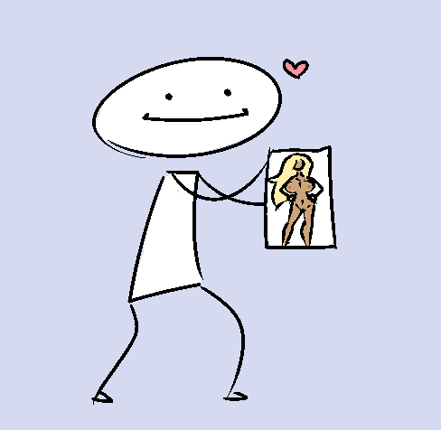 big_breasts blonde_hair breasts breasts drawing female heart long_hair nekuzx porn stickman