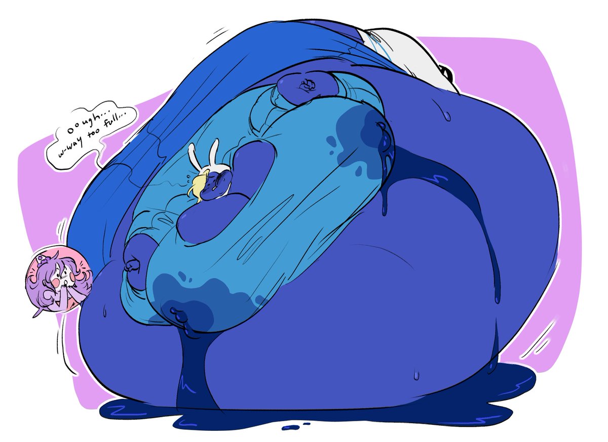 adventure time, adventure time: fionna & cake, big breasts, blueberry inflation, bluuberrybloats, breasts, female, fionna and cake, fionna the human girl, huge breasts, spherical inflation, sunken limbs, thick thighs, wide hips