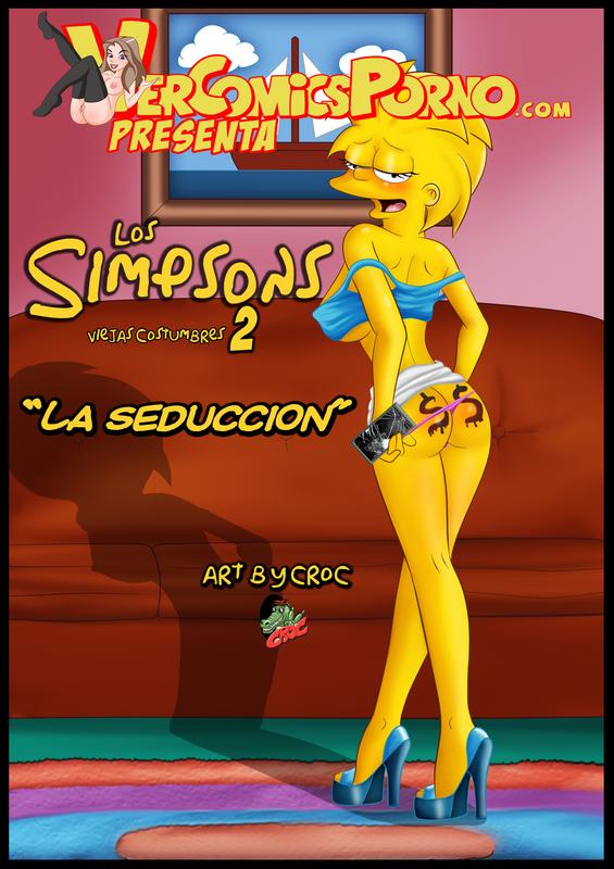 aged_up ass blush broken_phone chapter_2 comic_cover croc_(artist) dress_lift girl grown_up high_heels jean_shorts living_room looking_pleasured maggie_simpson no_bra panties_down showing_off spanish_text tank_top tattoo_on_butt teen the_simpsons underboob vercomicsporno yellow_body