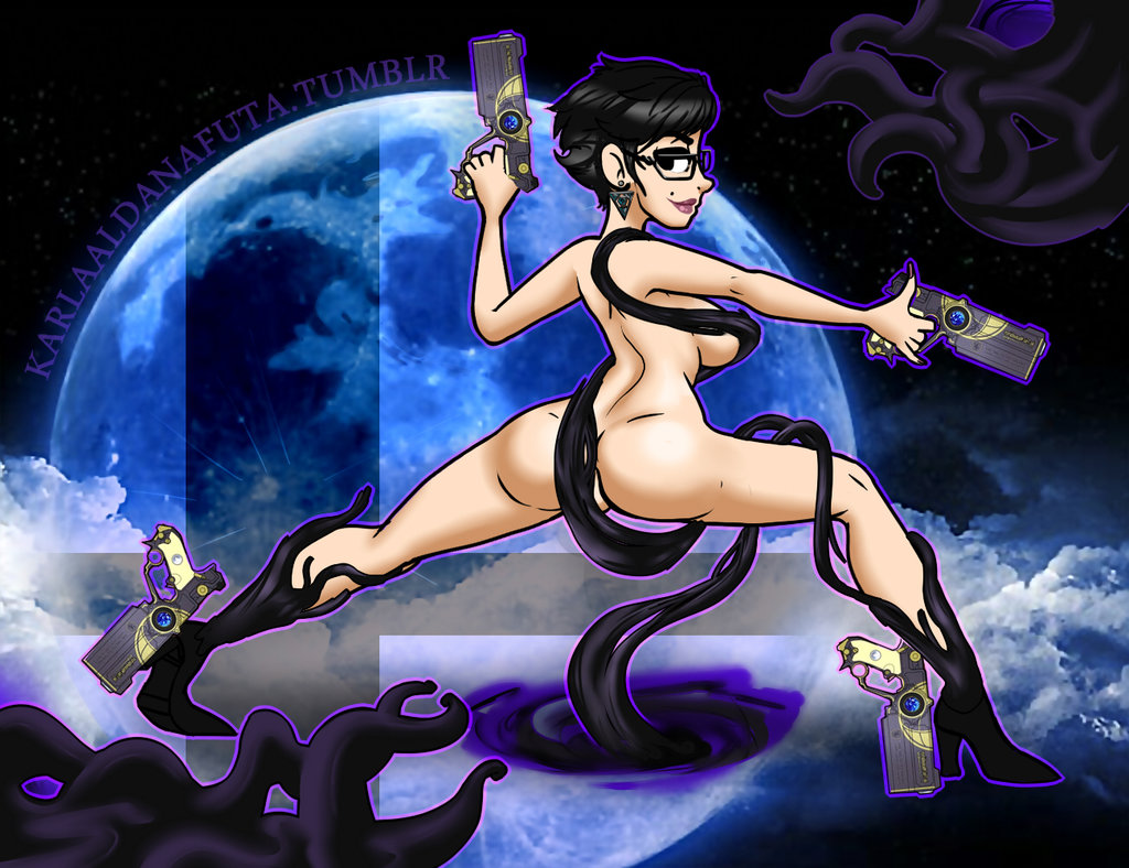 back_view bayonetta bayonetta_(character) bayonetta_2 k.ink_ink solo