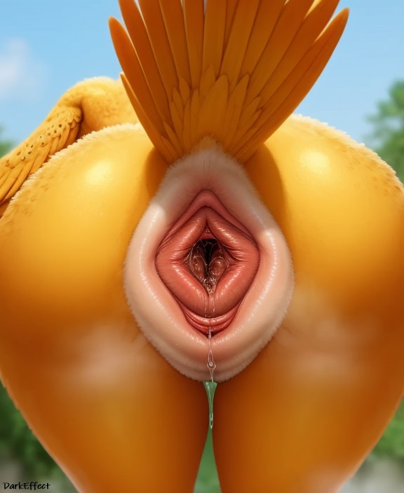 1girls ai_generated anthro ass_focus bent_over big_bird bird bird_humanoid cloaca cloaca_juice darkeffect feathers female_only furry gaping_cloaca presenting_hindquarters rear_view sesame_street solo steamy_ass wide_hips yellow_body