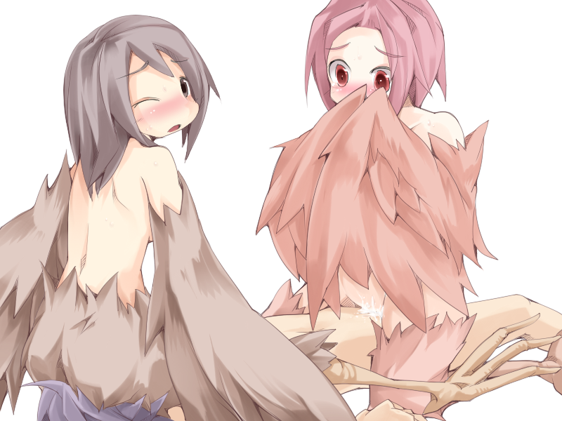 1boy 2girls bird_legs blush bmp-to-png_conversion brown_eyes brown_feathers brown_hair brown_wings censored completely_nude cowgirl_position feathered_wings feathers harpy long_hair luka_(mon-musu_quest!) mon-musu_quest! monster_girl mosaic_censoring multiple_girls non-web_source nude one_eye_closed open_mouth pii_(mon-musu_quest!) pina_(mon-musu_quest!) pink_hair purple_hair red_eyes red_feathers red_wings reverse_spitroast sex sitting_on_face straddling straight transparent_background winged_arms wings