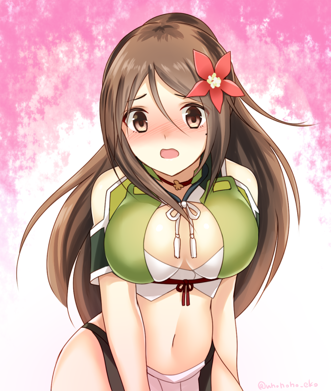 amagi_(kantai_collection) artist_request blush breasts kantai_collection