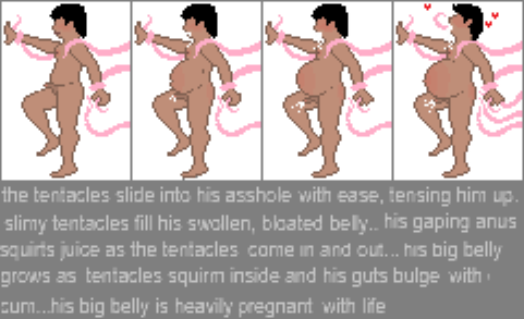 all_the_way_through anal big_belly bloated_belly blush filled_belly inflation male_pregnancy red_belly tentacle tentacle_on_male