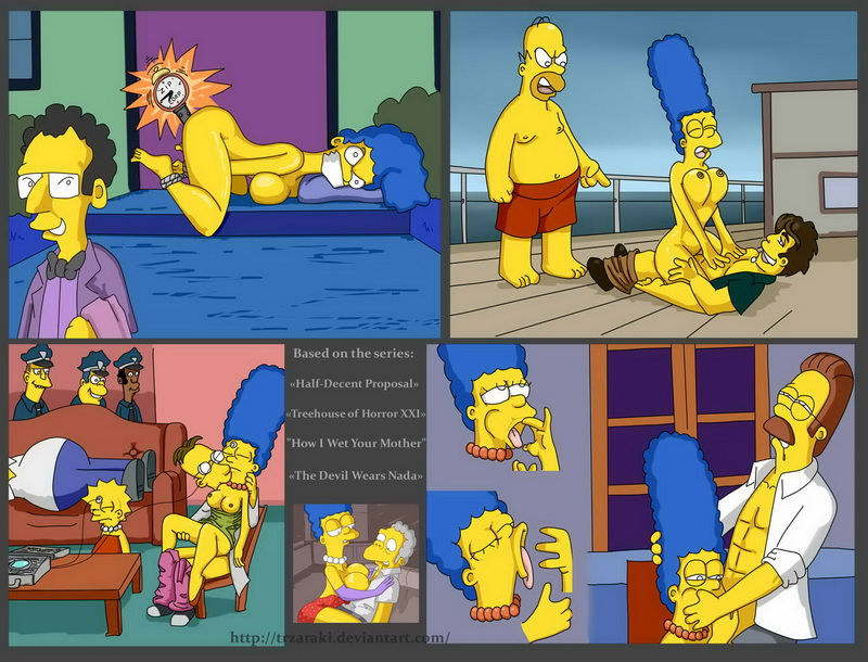 abs arched_back artie_ziff ass big_ass big_breasts bouncing_breasts breasts cheating cuckold cum fellatio homer_simpson humiliation marge_simpson milf ned_flanders oral rape restrained the_simpsons tongue_out vylfgor