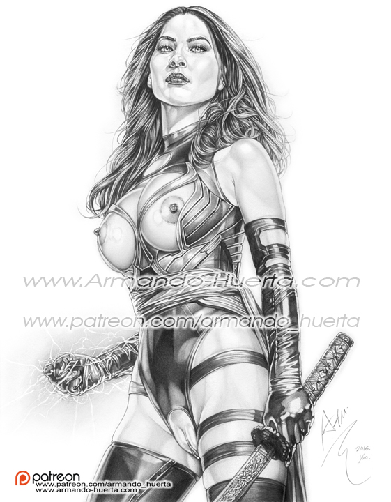 1girls 2016 actress armando_huerta artist_name betsy_braddock big_breasts black_and_white breasts celebrity cleavage dated elbow_gloves elizabeth_braddock exposed_breasts exposed_nipples exposed_pussy female female_only gloves holding_sword holding_weapon katana kwannon large_breasts legwear lipstick long_hair marvel marvel_comics monochrome mutant nipples no_bra no_panties no_underwear nudity olivia_munn patreon psylocke pussy signature solo straight_hair superheroine sword uncensored vagina watermark weapon x-men x-men:_apocalypse