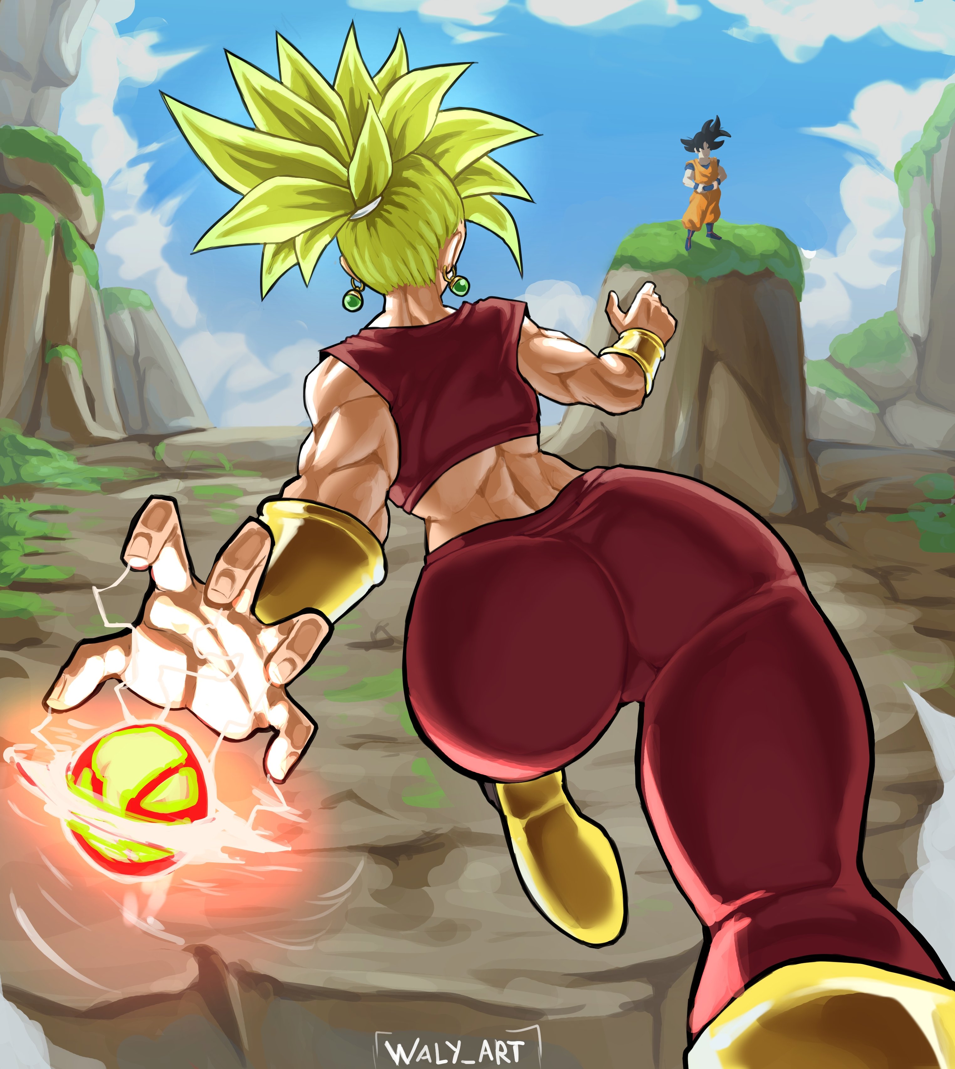 ass, dragon ball, kefla, waly xox