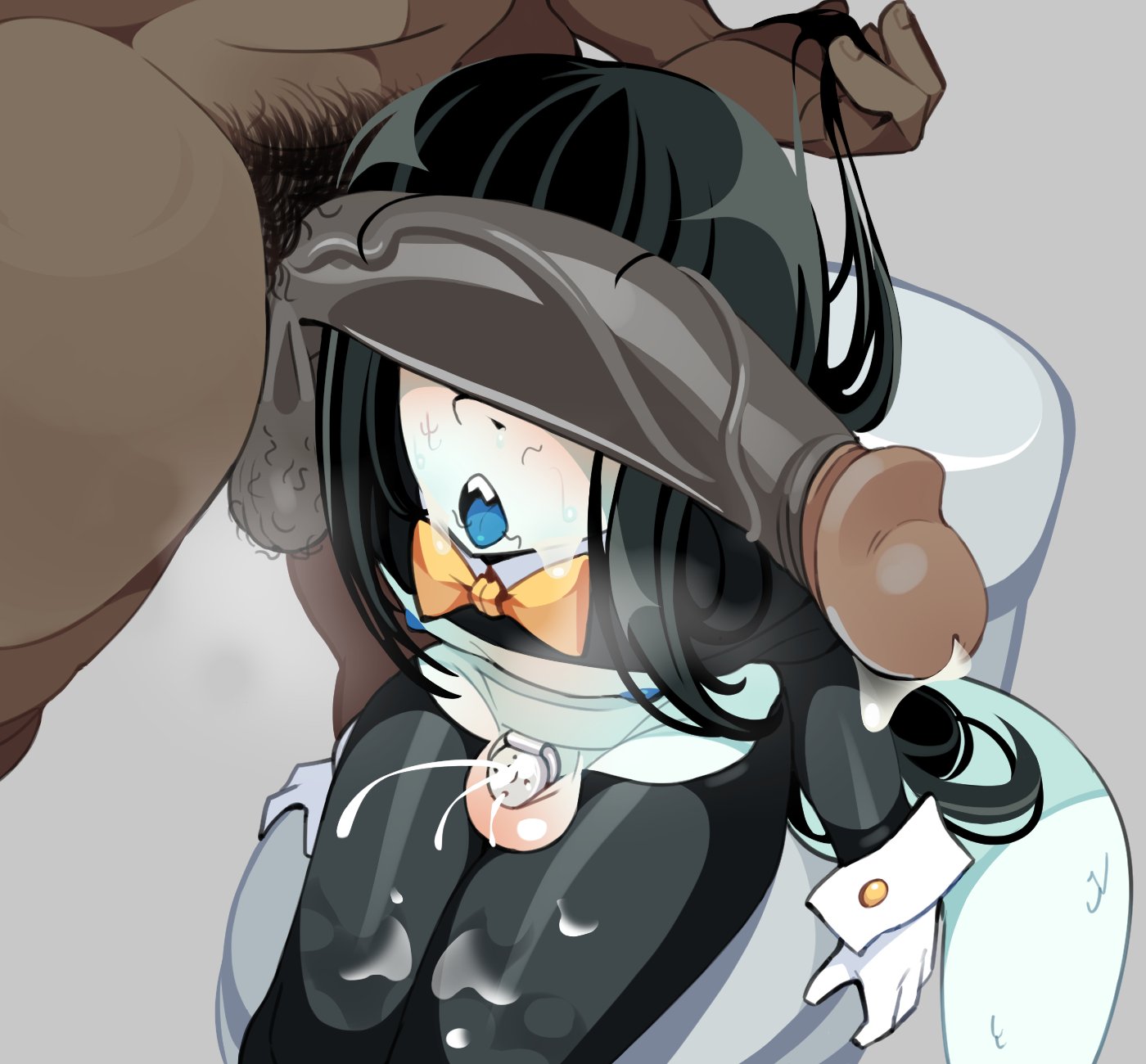 black hair, chastity cage, chastity device, cock cage, fat male, femboy, gay, hands-free ejaculation, huge cock, male on male, mido66, monster boy, scales, scalie, sippy (sippy guy), snake boy, snake tail, spontaneous ejaculation, white skin