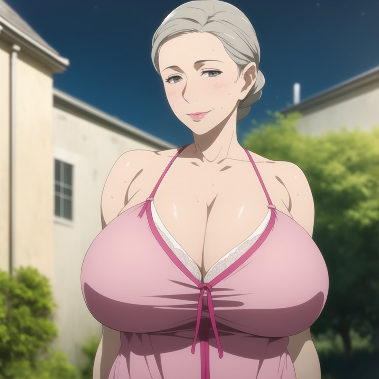 ai_generated big_breasts cleavage gilf grandmother huge_breasts mature_female mature_woman ultrahentaisai