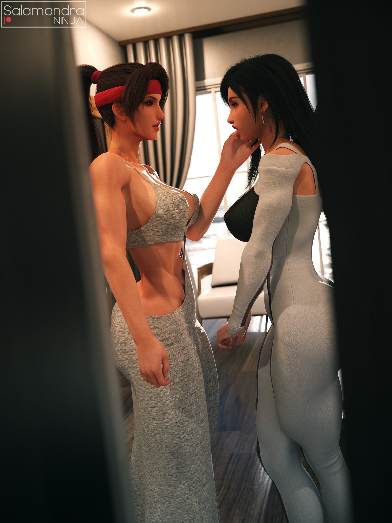 1futa, 1girls, 3d, ass, big ass, big breasts, bottom heavy, breasts, bust, busty, chest, curvaceous, curvy, curvy figure, dark hair, dickgirl, dickgirl/female, digital media (artwork), female, female focus, final fantasy, final fantasy vii, final fantasy vii rebirth, final fantasy vii remake, futanari, hips, hourglass figure, huge ass, huge breasts, human, intersex, jessie rasberry, large ass, large breasts, legs, light skin, light-skinned female, light-skinned futa, mature, mature female, red eyes, salamandraninja, square enix, thick, thick hips, thick legs, thick thighs, thighs, tifa lockhart, top heavy, voluptuous, waist, wide hips
