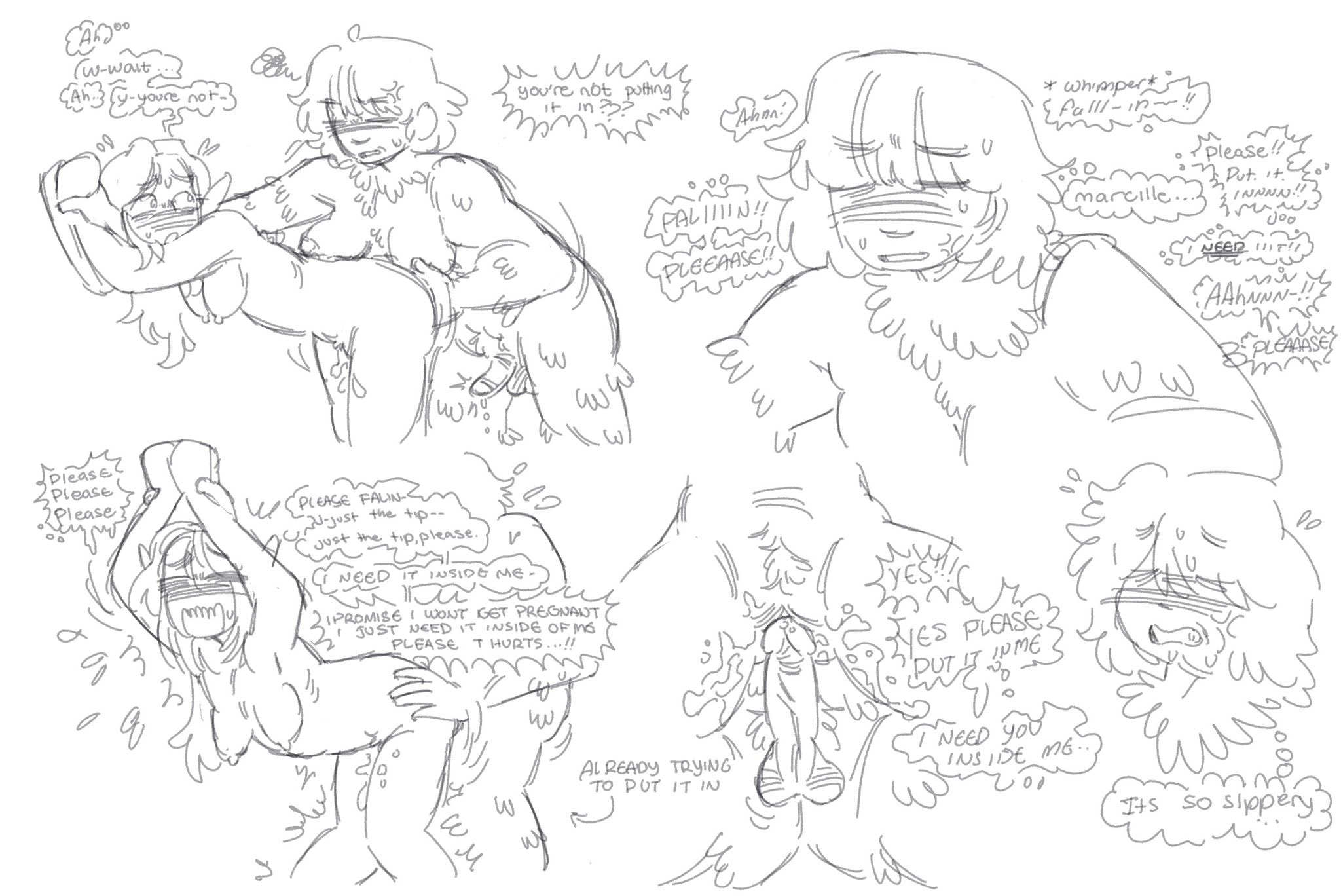 ass, breasts, dungeon meshi, falin touden, futanari, hazeldrawsskin, in heat, intersex, marcille donato, monochrome, penis, pussy, tagme, trans woman, transfem