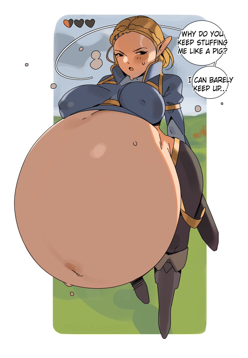 1girls, belly, breasts, fat, fat fetish, female, huge belly, hyper, hyper belly, hyper fat, nipple bulge, precioustimespent, princess zelda, stuffed belly, tears of the kingdom, the legend of zelda, zelda (tears of the kingdom)