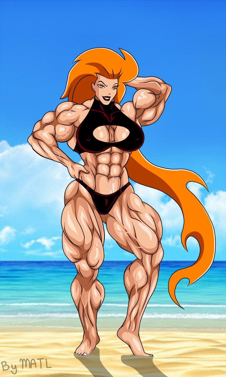 1girls abs biceps breasts claire_selton dc dc_comics dcau female female_only matl muscle_girl muscles muscular muscular_arms muscular_female muscular_legs muscular_thighs pecs solo solo_female superman:_the_animated_series superman_(series) volcana_(dc)