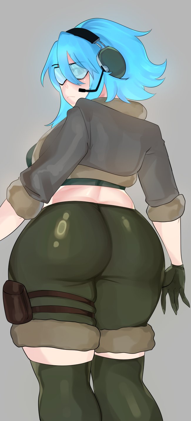 1girls ass blue_hair clothed entry_point female female_only roblox roblox_game robloxian sideboob sparrow_(entry_point) squishyte tagme