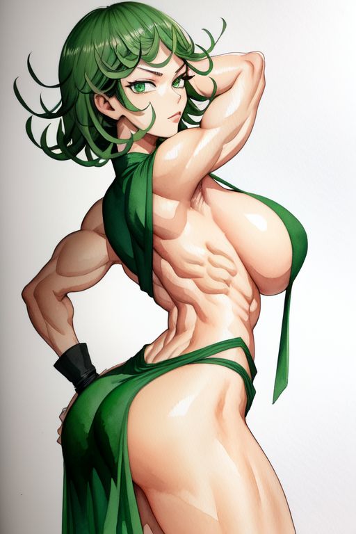 1girls abs ai_generated big_breasts clothed clothing color dress female female_focus female_only fit_female gigiti green_eyes green_hair hi_res large_breasts light-skinned_female light_skin looking_at_viewer muscles muscular muscular_arms muscular_back muscular_female muscular_legs one-punch_man short_hair solo solo_female tagme tatsumaki thick_thighs