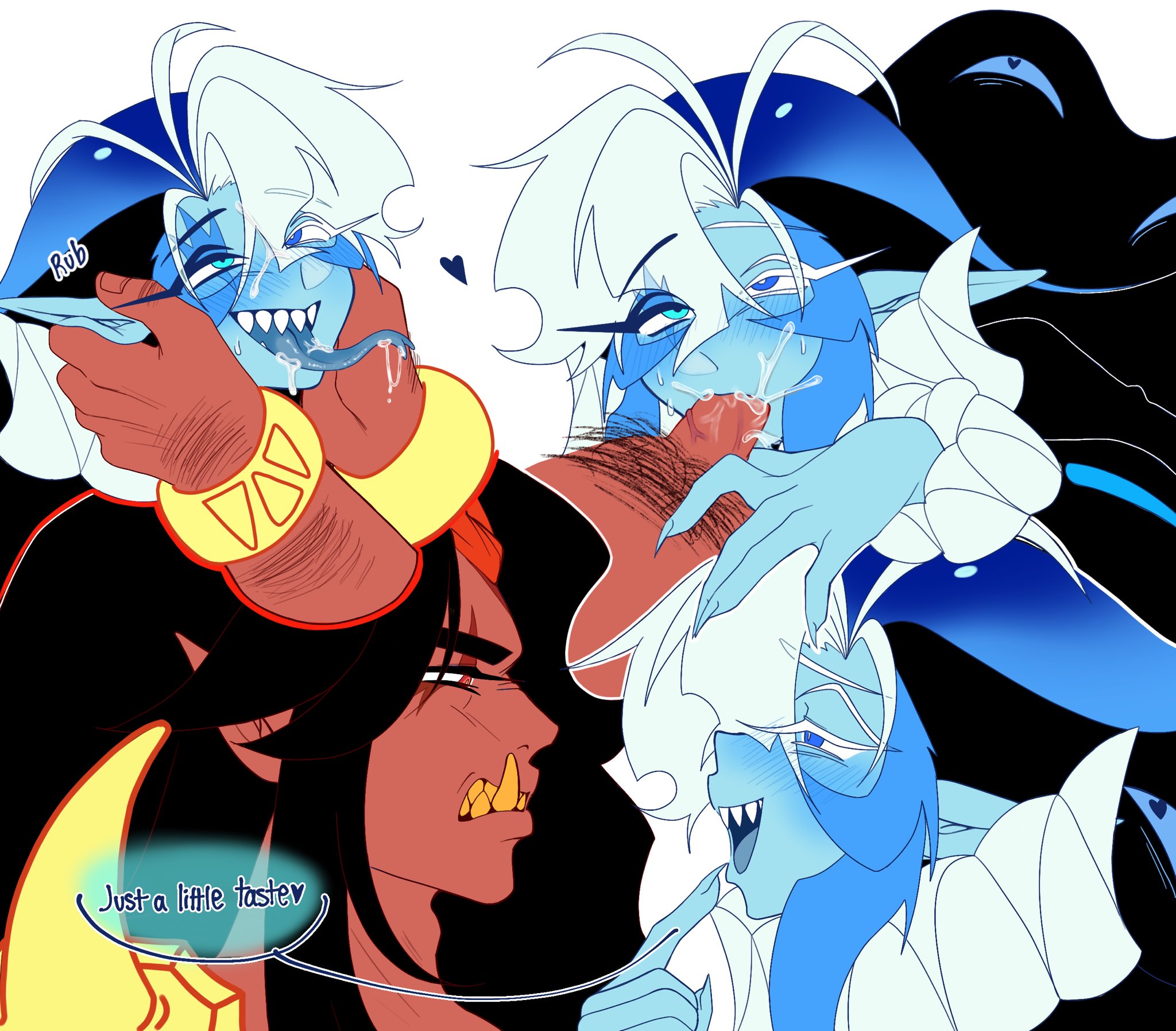 2boys, blowjob, burning spice cookie, cookie run, cookie run kingdom, cum, cum in mouth, k0ririx, male, penis, shadow milk cookie, sucking penis