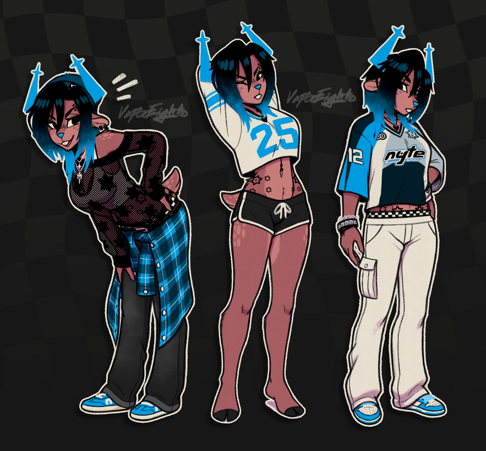 2025, antlers, ass, black hair, december holiday, deer ears, deer tail, deltarune, dess holiday, different clothes, different poses, digital media (artwork), doodle, meme, reference sheet, sheet, short hair, snout, solo, suggestive, suggestive look, tail, vaporeight