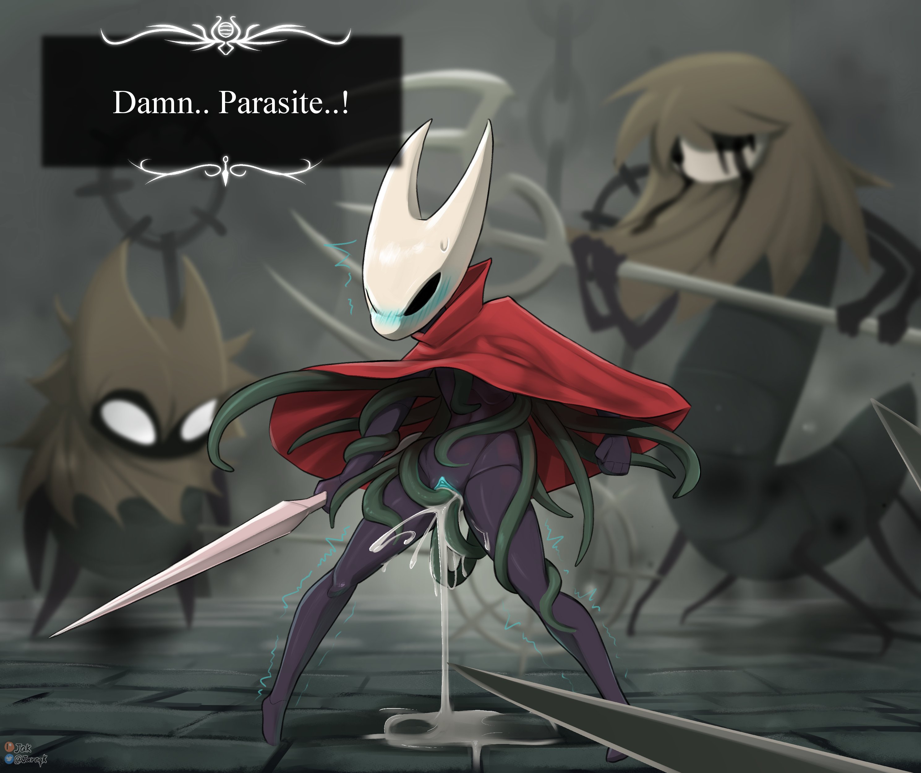 1girls, female, greyroot, hollow knight, hollow knight: silksong, hornet (hollow knight), infestation, jarnqk, parasite, silksong, team cherry, tentacle, tentacle rape, tentacle sex, tentacle under clothes, thread raker, vaginal, vaginal insertion, vaginal penetration, vaginal sex