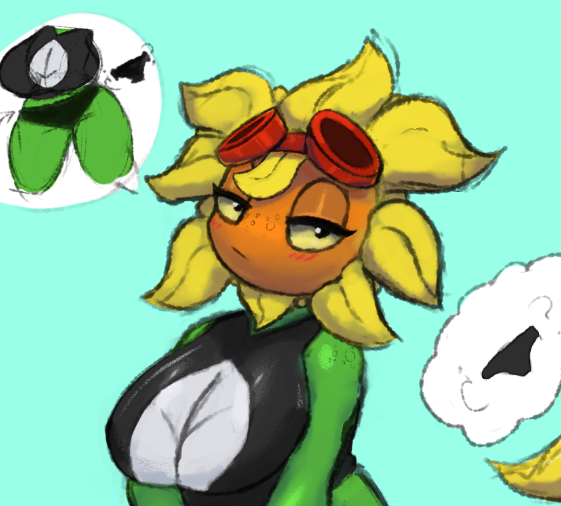 1girls artesjsc big_breasts breasts female flower flower_creature flower_humanoid huge_breasts plant plant_girl plant_humanoid plants_vs_zombies plants_vs_zombies:_heroes solar_flare_(pvz) sunflower sunflower_(pvz) tagme