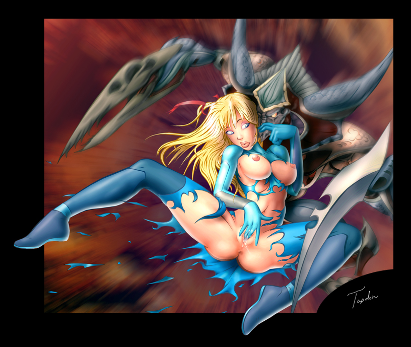 alien bodysuit breasts cum exposed_breasts female human long_hair masturbation metroid nintendo pussy rape samus_aran space_pirate tagme torn_bodysuit torn_clothes zero_suit zero_suit_samus