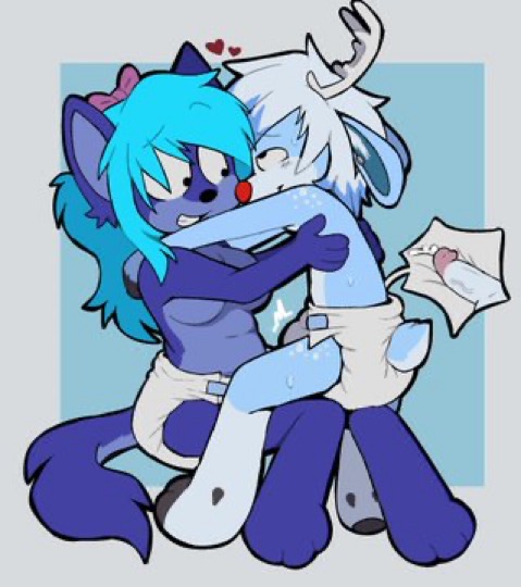 2boys 4hazelstreet anthro anthro_on_anthro cum diaper diaper_fetish diaper_only diaper_sex diapered_lovers diaperfur nudity orgasm_face sex wholesome wholesome_sex