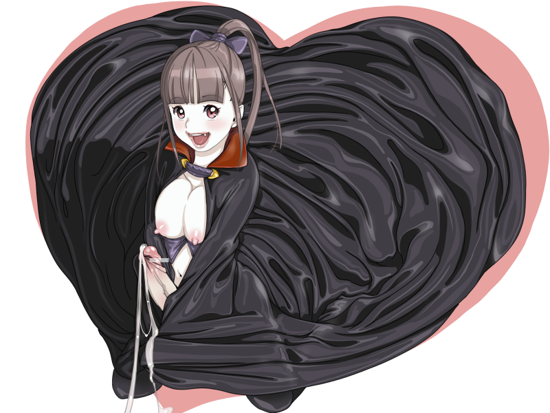 1futa areola blush breasts busty cape censored cleavage cum erection fangs futa_only futanari futanari_vampire intersex large_breasts monster_girl nipples open_mouth penis pointless_censoring small_but_hung solo solo_futa vampire voluptuous yozora