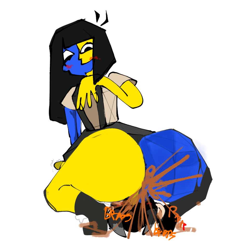 2025 2boys balls black_clothing black_hair blue_body butt_focus commissioner_upload demon devon_(kaithedumbass02) digital_drawing_(artwork) digital_media_(artwork) ena ena_(series) facesitting fart fart_cloud fart_fetish farting farting_in_face femboy ftm_crossgender gay horns huge_ass humanoid male male/male male_fart male_only oc_x_canon onomatopoeia orange_fart original_character polygonal requested rule_63 self_insert short_hair simple_background skirt suspenders twink two_tone_body two_tone_horn white_background yellow_body