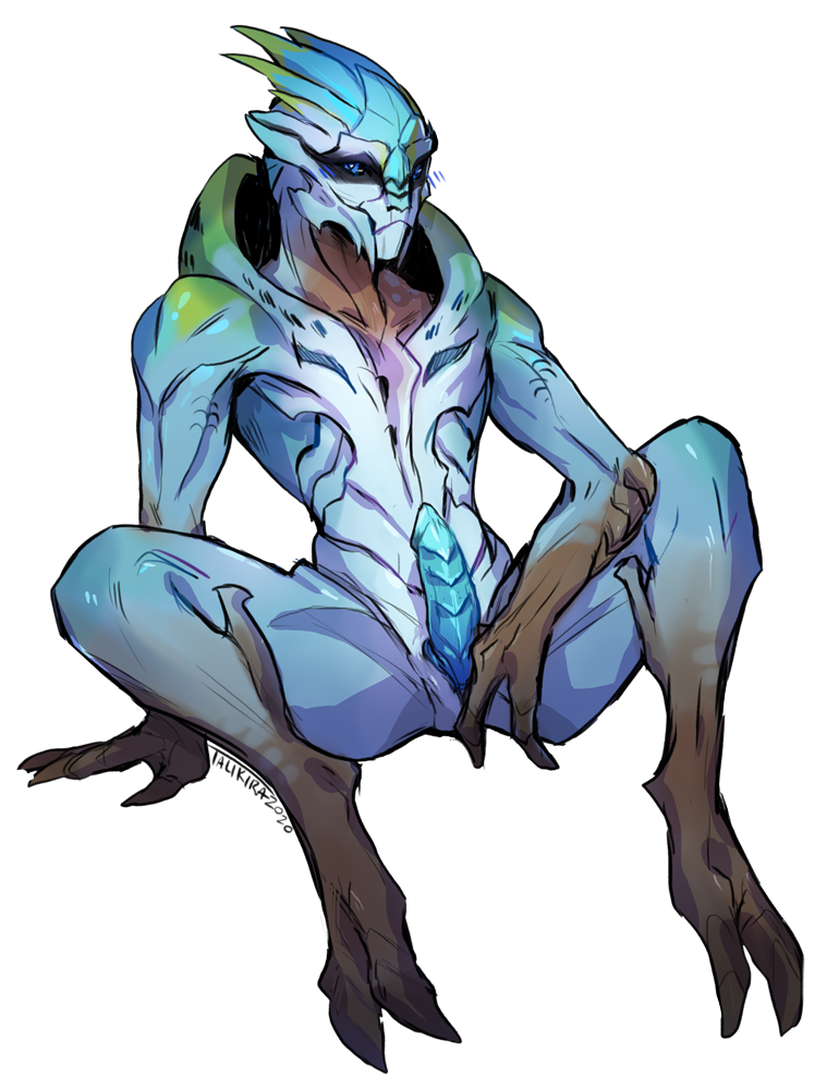 alien alpha_channel animal_genitalia blue_eyes blue_penis blush erection furikake genital_slit genitals male male_only mass_effect nude penis presenting presenting_penis sitting slit solo spread_legs spreading turian video_games