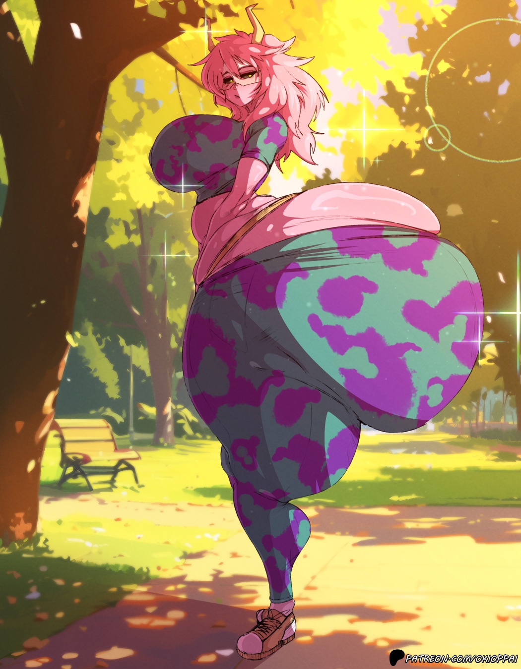 1girls, ass, ass cleavage, ass focus, big ass, big breasts, breasts, bubble butt, dumptruck ass, female, female only, gigantic ass, huge ass, huge breasts, hyper, hyper ass, large ass, massive ass, mina ashido, my hero academia, my hero academia (finale), okioppai, pink hair, pink skin, post-timeskip, solo, solo female, tagme, thick thighs, wide hips