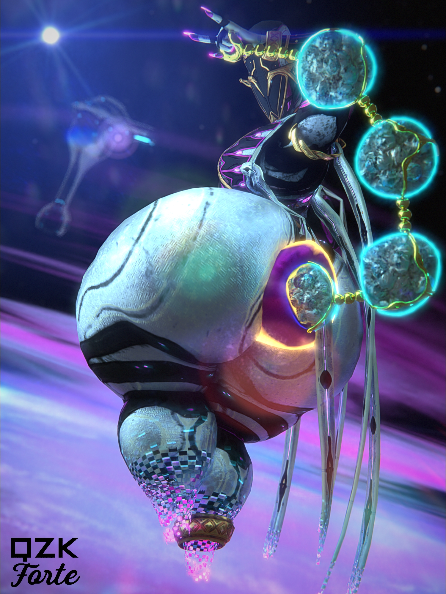 3d, anal beads, anus, big ass, big breasts, breasts, bubble butt, female, huge ass, huge breasts, hyper ass, qzk forte, tagme, thick thighs, warframe, wide hips, wisp (warframe)