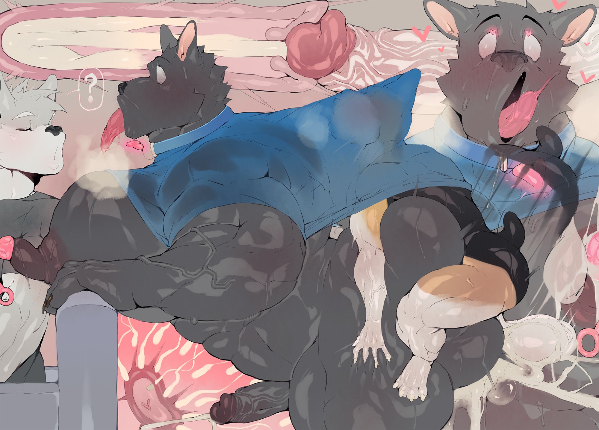 3boys, abstract background, ahe gao, ahegao, ahegao face, anal, anal orgasm, anal penetration, anal sex, anthro, anthro focus, anthro male, anthro on anthro, anthro on bottom, anthro only, anthro penetrated, anthro penetrating, anthro penetrating anthro, ass, ass squeeze, ass squish, balls, balls deep, balls slapping ass, bara, bara ass, bara tiddies, bara tits, barely clothed, bent forward, bent over, bent over counter, bent over desk, bent over furniture, big ass, big balls, big bottom, big bottom small top, big butt, big muscles, big nipples, big pecs, big penis, big sub, big sub small dom, big sub small top, big thighs, bigger dom smaller sub, bigger penetrated, bigger sub, black body, black eyes, bouncing balls, breasts, breath, breath cloud, buff, buff male, busty, busy, butt, butt grab, butt jiggle, canine ears, canine humanoid, cape, cape only, cervical contact, cervix, cervix kiss, cheating, cheating boyfriend, clothed anthro, clothed male nude male, counter, covered eyes, cucked, cucked by anthro, cuckold, cuckolding, cum, cum drip, cum explosion, cum expulsion, cum in ass, cum inside, cum on ass, cum on balls, cum on body, cum on penis, cumming from anal sex, cumming in ass, cumming inside, cumming together, cumming while penetrated, cumming while penetrating, cumshot, desk, desk sex, dog ears, dog tail, doggy style, doggystyle, ejaculate, ejaculating, ejaculating cum, ejaculating while penetrated, ejaculating while penetrating, ejaculation under clothes, ejaculation while penetrated, ejaculation while pentrated, erect nipple, erect nipples, erect while penetrated, excessive cum, excessive sweat, eyes rolled back, eyes rolling back, from behind, from behind position, fucked, fucked from behind, fucked senseless, fucked silly, furry, furry ass, furry ears, furry male, furry only, furry tail, gay, gay anal, gay domination, gay furry, gay sex, gigantic ass, gigantic butt, gigantic pecs, grabbing, grabbing another's ass, grabbing ass, grabbing ass while penetrating, grabbing butt, grabbing from behind, groping ass, hands on ass, hands on hips, hands on thighs, hands-free, handsfree ejaculation, hearts, hearts around body, hearts around head, hearts in eyes, hidden, hidden eyes, hidden face, hidden sex, hips, hips grab, homosexual, homosexual male, homosexual sex, huge ass, huge butt, huge nipples, huge thighs, humanoid, humanoid genitalia, humanoid penis, hunched over, impregnated, impregnation, internal, internal anal, internal cumshot, internal view, interspecies, kd gai, male, male ahegao, male anal, male boobs, male bottom, male breasts, male butt, male focus, male impregnating male, male impregnation, male only, male penetrating, male penetrating male, male with breasts, male with male, male/male, massive ass, massive butt, massive pecs, massive thighs, musclegut, muscles, muscular, muscular anthro, muscular arms, muscular ass, muscular back, muscular legs, muscular male, muscular thighs, musk, musk clouds, musky, musky butt, netorare, nipple penetration, nipple plugs, nipple tweak, no women, ntr, nude male, orgasm, orgasm face, orgasm from anal, ovum, ovum deformation, ovum meets sperm, ovum with heart, pecs, pecs bigger than head, penetrated, penetrated male, penetration, penetration from behind, penis, perching position, pink tongue, plugged nipples, puckered lips, puffy nipples, question mark, sex, sex behind curtain, sex from behind, sin, size difference, small dom, small dom big sub, small top big bottom, smaller penetrating, smaller penetrating bigger, sodomy, sperm, sperm cell, sperm meets ovum, squeezing ass, squeezing butt, squish, squished ass, squishing ass, submission, submissive, submissive anthro, submissive male, sweat, sweating, sweating male, sweaty, sweaty ass, sweaty balls, sweaty body, sweaty butt, sweaty legs, sweaty thighs, tail, tail motion, tail up, testicles, thick, thick ass, thick butt, thick hips, thick legs, thighs, thighs together, three-tone fur, tongue, tongue out, tongue sticking out, two-tone body, two-tone fur, two-tone skin, under covers, veins, veiny muscles, veiny penis, visible breath, white body, white fur, white skin, x-ray, x-ray view, yaoi