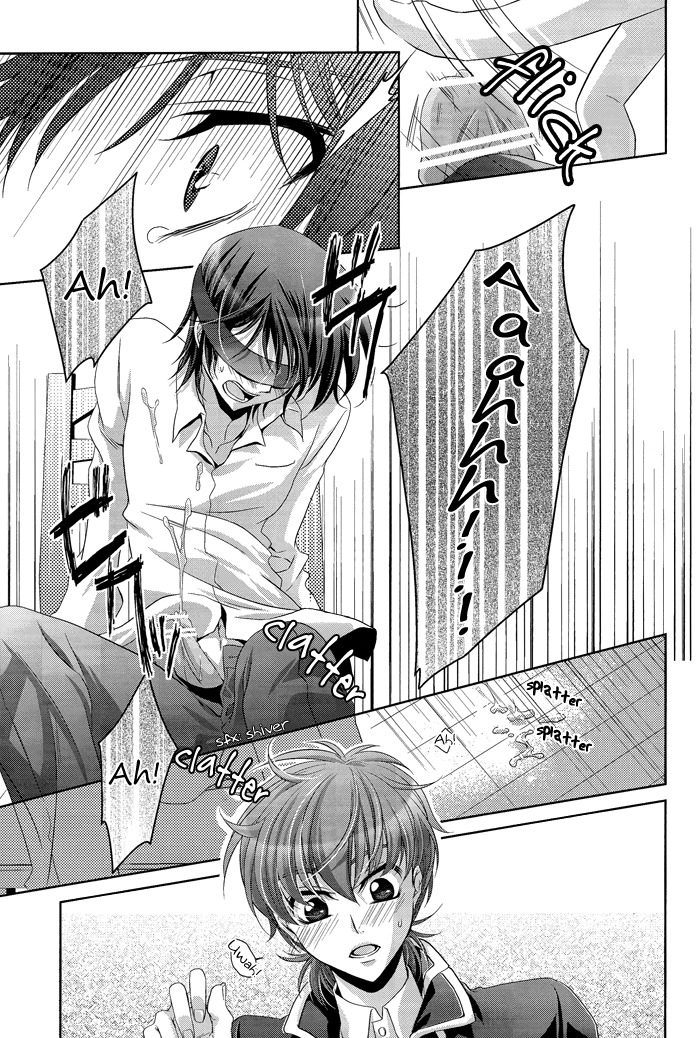 2boys code_geass comic lelouch_lamperouge monochrome multiple_boys suzaku_kururugi yaoi